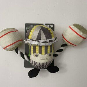 NWT- Halloween Warner Bros. 14" Carnival Beetlejuice Dog Rope Plush Toy